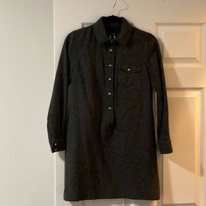 J. Crew shift long sleeve, wool shift dress.